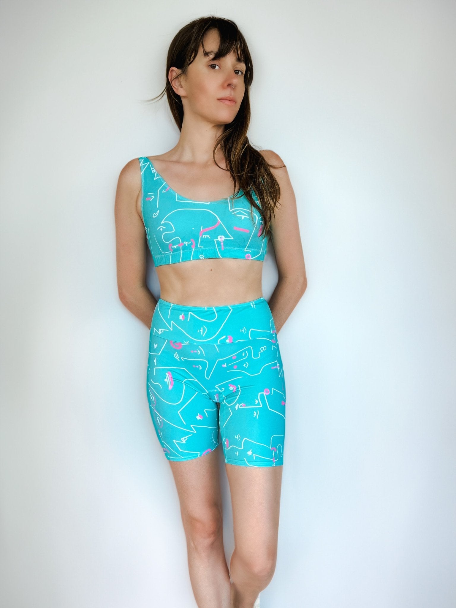 Short de sport mi cuisse Turquoise - UJŌ